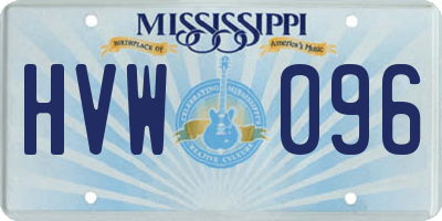 MS license plate HVW096
