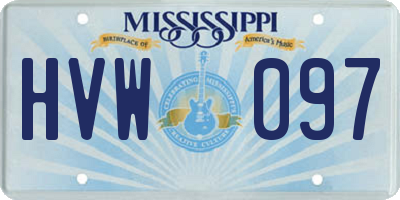 MS license plate HVW097