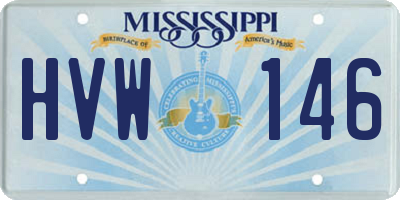 MS license plate HVW146