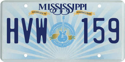 MS license plate HVW159