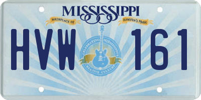 MS license plate HVW161
