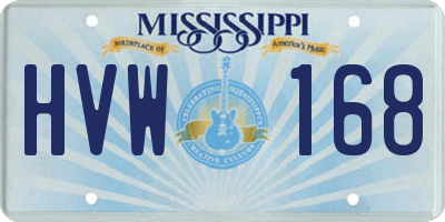 MS license plate HVW168
