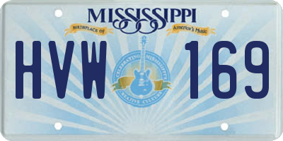 MS license plate HVW169