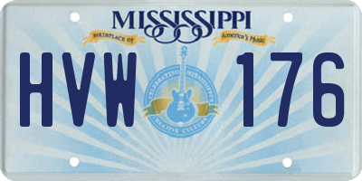 MS license plate HVW176