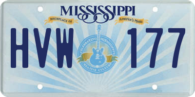 MS license plate HVW177