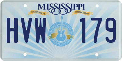 MS license plate HVW179