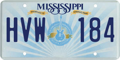 MS license plate HVW184