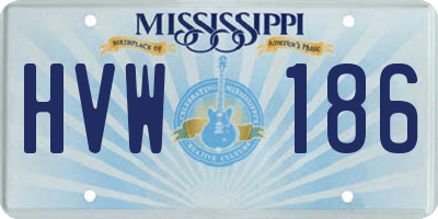MS license plate HVW186