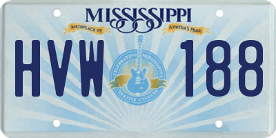 MS license plate HVW188