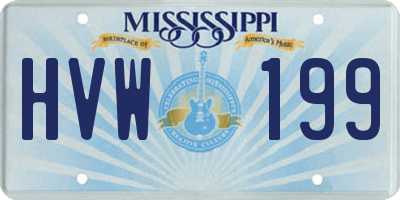 MS license plate HVW199