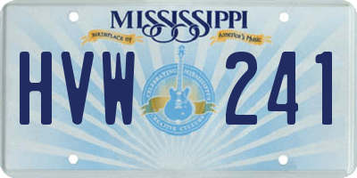 MS license plate HVW241