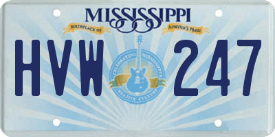 MS license plate HVW247