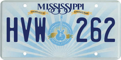 MS license plate HVW262