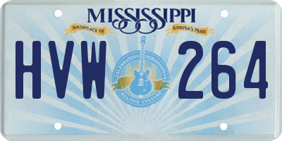 MS license plate HVW264