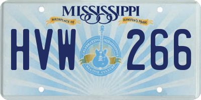 MS license plate HVW266