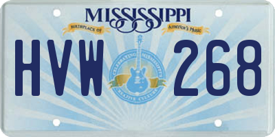 MS license plate HVW268
