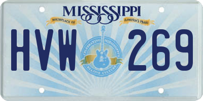 MS license plate HVW269