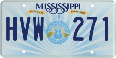 MS license plate HVW271