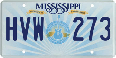 MS license plate HVW273