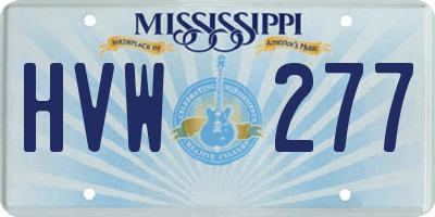 MS license plate HVW277