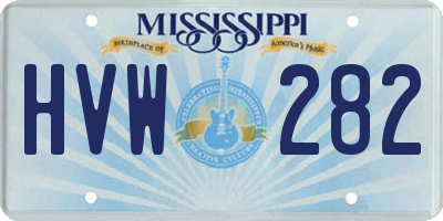 MS license plate HVW282