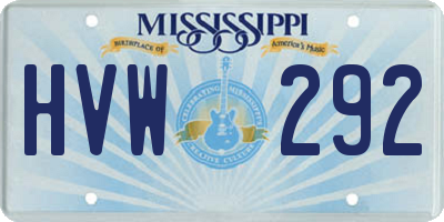 MS license plate HVW292