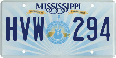 MS license plate HVW294