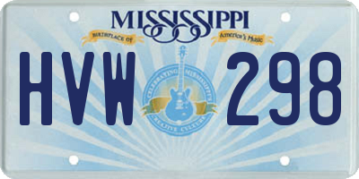 MS license plate HVW298