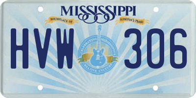 MS license plate HVW306