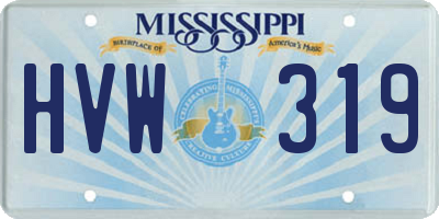 MS license plate HVW319