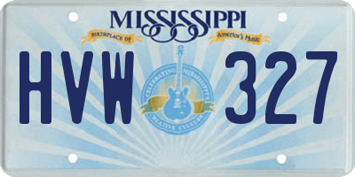 MS license plate HVW327