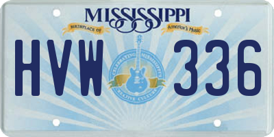 MS license plate HVW336