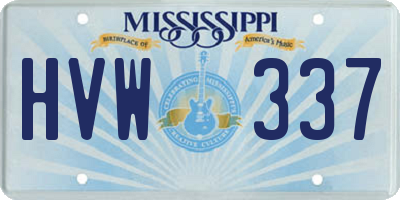 MS license plate HVW337