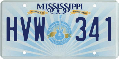 MS license plate HVW341