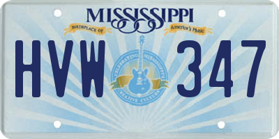 MS license plate HVW347