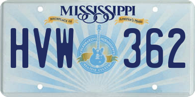 MS license plate HVW362