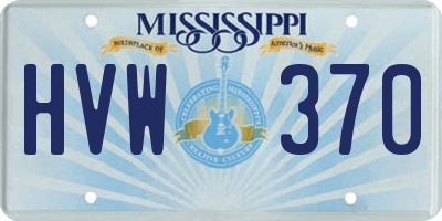 MS license plate HVW370