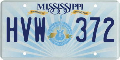 MS license plate HVW372