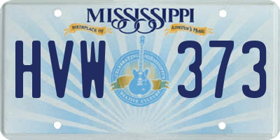 MS license plate HVW373