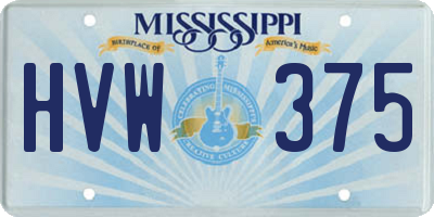MS license plate HVW375
