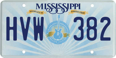 MS license plate HVW382