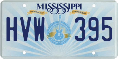MS license plate HVW395