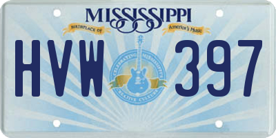 MS license plate HVW397