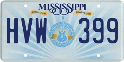 MS license plate HVW399