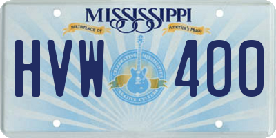 MS license plate HVW400