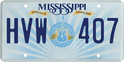 MS license plate HVW407