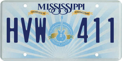 MS license plate HVW411