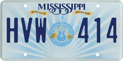 MS license plate HVW414