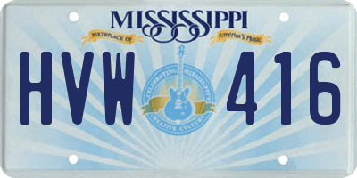 MS license plate HVW416