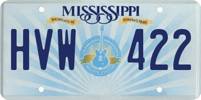 MS license plate HVW422